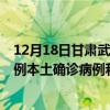 12月18日甘肅武威最新疫情消息今天實(shí)時數(shù)據(jù)通報：新增0例本土確診病例和0例無癥狀感染者