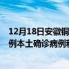 12月18日安徽銅陵最新疫情消息今天實(shí)時(shí)數(shù)據(jù)通報(bào)：新增0例本土確診病例和0例無(wú)癥狀感染者