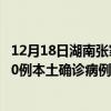 12月18日湖南張家界最新疫情消息今天實時數(shù)據(jù)通報：新增0例本土確診病例和0例無癥狀感染者