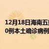 12月18日海南五指山最新疫情消息今天實(shí)時數(shù)據(jù)通報：新增0例本土確診病例和0例無癥狀感染者